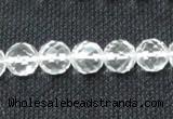 CCC253 15.5 inches 10mm faceted round grade A natural white crystal beads