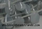 CCE07 16 inches 13*18mm flat teardrop celestite gemstone beads