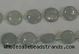 CCE10 15.5 inches 10mm flat round natural celestite gemstone beads