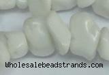 CCH284 34 inches 8*12mm white stone chips beads wholesale