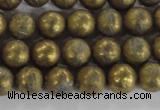 CCJ351 15.5 inches 8mm carved round plated China jade beads