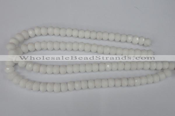 CCN150 15.5 inches 8*12mm faceted rondelle candy jade beads