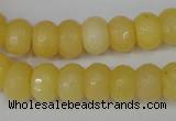 CCN151 15.5 inches 8*12mm faceted rondelle candy jade beads