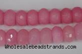 CCN152 15.5 inches 8*12mm faceted rondelle candy jade beads