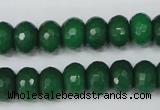 CCN157 15.5 inches 8*12mm faceted rondelle candy jade beads