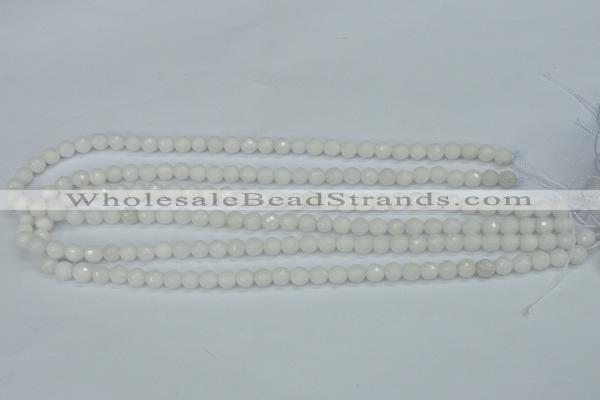 CCN1801 15 inches 6mm faceted round candy jade beads wholesale
