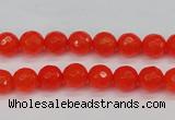 CCN1951 15 inches 6mm faceted round candy jade beads wholesale