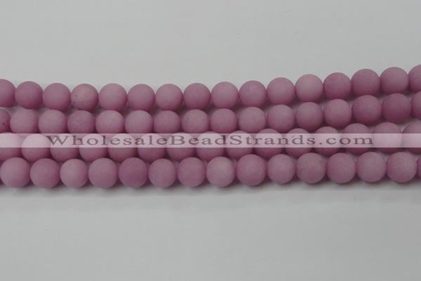 CCN2403 15.5 inches 4mm round matte candy jade beads wholesale