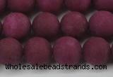 CCN2465 15.5 inches 10mm round matte candy jade beads wholesale