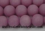 CCN2483 15.5 inches 12mm round matte candy jade beads wholesale