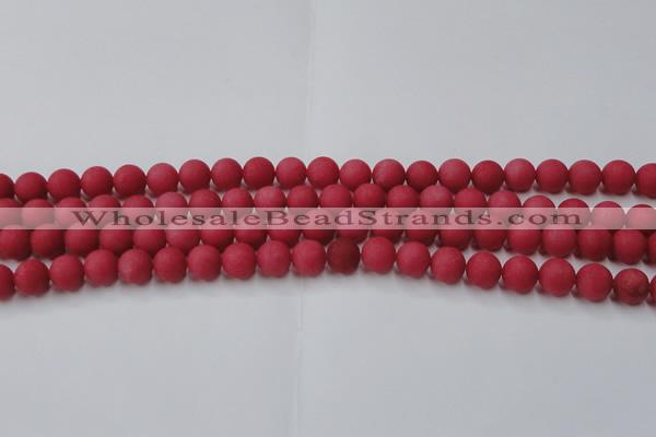 CCN2532 15.5 inches 10mm round matte candy jade beads wholesale