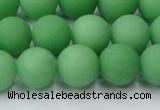CCN2541 15.5 inches 14mm round matte candy jade beads wholesale