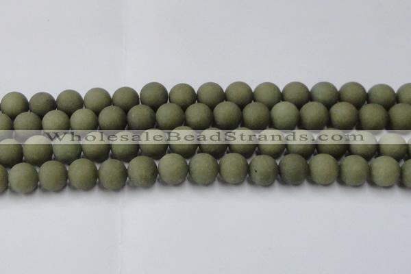 CCN2548 15.5 inches 14mm round matte candy jade beads wholesale