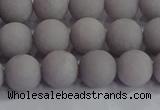CCN2582 15.5 inches 8mm round matte candy jade beads wholesale