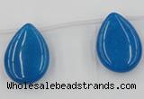 CCN2710 Top-drilled 18*25mm flat teardrop candy jade beads