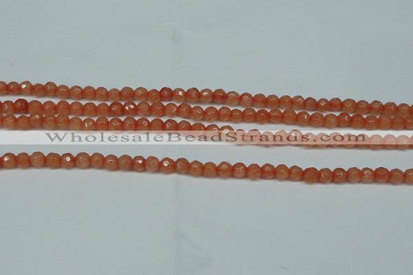 CCN2820 15.5 inches 4mm tiny faceted round candy jade beads