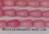 CCN3751 15.5 inches 8*12mm teardrop candy jade beads wholesale