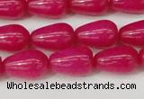 CCN3752 15.5 inches 8*12mm teardrop candy jade beads wholesale