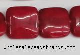 CCN3804 15.5 inches 20*20mm square candy jade beads wholesale