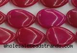 CCN3862 15.5 inches 13*18mm flat teardrop candy jade beads