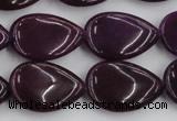 CCN3881 15.5 inches 15*20mm flat teardrop candy jade beads
