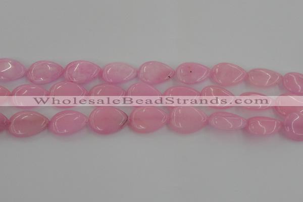 CCN3890 15.5 inches 18*25mm flat teardrop candy jade beads
