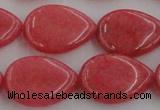 CCN3891 15.5 inches 18*25mm flat teardrop candy jade beads