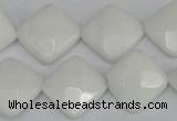 CCN400 15.5 inches 15*15mm faceted diamond candy jade beads