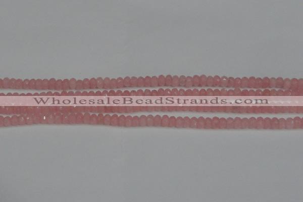 CCN4122 15.5 inches 4*6mm faceted rondelle candy jade beads