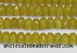 CCN4139 15.5 inches 4*6mm faceted rondelle candy jade beads