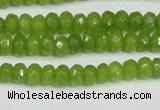 CCN4140 15.5 inches 4*6mm faceted rondelle candy jade beads