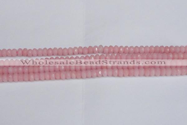 CCN4154 15.5 inches 5*8mm faceted rondelle candy jade beads