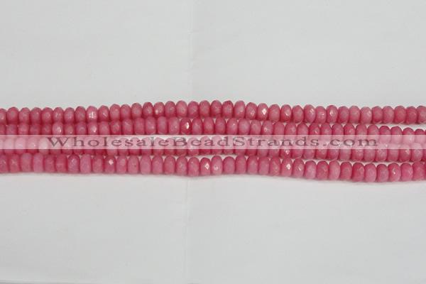 CCN4155 15.5 inches 5*8mm faceted rondelle candy jade beads