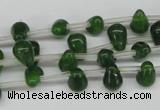 CCN439 15.5 inches Top-drilled 6*9mm teardrop candy jade beads