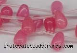 CCN450 15.5 inches Top-drilled 8*12mm teardrop candy jade beads