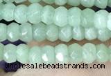 CCN5116 15 inches 3*4mm faceted rondelle candy jade beads