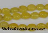 CCN516 15.5 inches 8*10mm oval candy jade beads wholesale