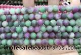 CCN5622 15 inches 8mm round matte candy jade beads Wholesale