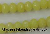 CCN907 15.5 inches 9*12mm faceted rondelle candy jade beads