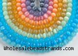 CCT01 Different color 10mm faceted round cat eye beads Wholesale