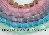 CCT04 10mm different color coin shape cats eye beads Wholesale