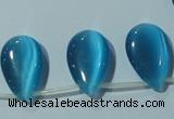CCT1031 Top-drilled 14*22mm flat teardrop cats eye beads wholesale