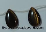 CCT1033 Top-drilled 14*22mm flat teardrop cats eye beads wholesale