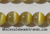 CCT1376 15 inches 7mm round cats eye beads wholesale