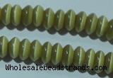 CCT234 15 inches 3*6mm rondelle cats eye beads wholesale