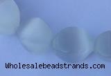 CCT24 14 inches 10*14mm twisted white cats eye beads wholesale