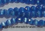 CCT326 15 inches 4mm faceted round cats eye beads wholesale