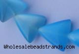 CCT35 14.5 inches 15*16mm triangle navy blue cats eye beads wholesale