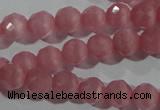 CCT353 15 inches 6mm faceted round cats eye beads wholesale