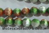 CCT365 15 inches 6mm faceted round cats eye beads wholesale